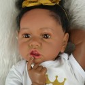 ZIQUE Reborn Baby Doll Black,20 Inch Realistic Baby Doll That Look Real