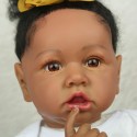 ZIQUE Reborn Baby Doll Black,20 Inch Realistic Baby Doll That Look Real